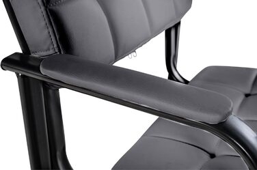 Крісло CLP Canada - оббивка з штучної шкіри, сіре, металевий каркас