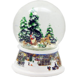 Снігова куля на санях Різдвяна зима - ширина 100 мм