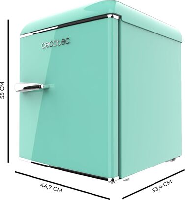 Холодильник Cecotec Bolero CoolMarket TT Origin 45L - Ретро, 45 літрів, Зелений, Клас E