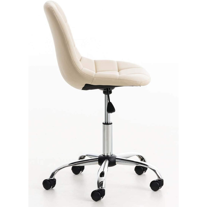 Офісний стілець Emil від CLP: регульована висота, поворотний, з штучною шкірою, колір білий (кремовий)