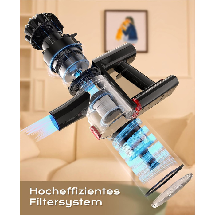 Бездротовий акумуляторний пилосос V15: 35KPa, 6-в-1, для тварин, тверді підлоги та килими