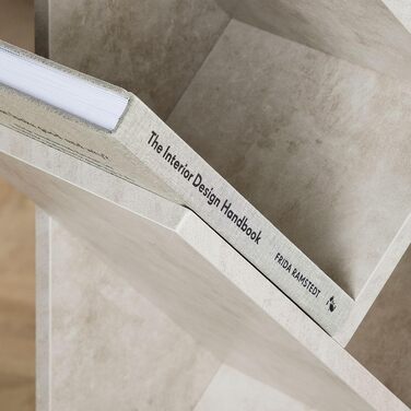 Стильна полиця для книг IDIMEX Jules з бетону - вільного типу, з високоякісної ДСП