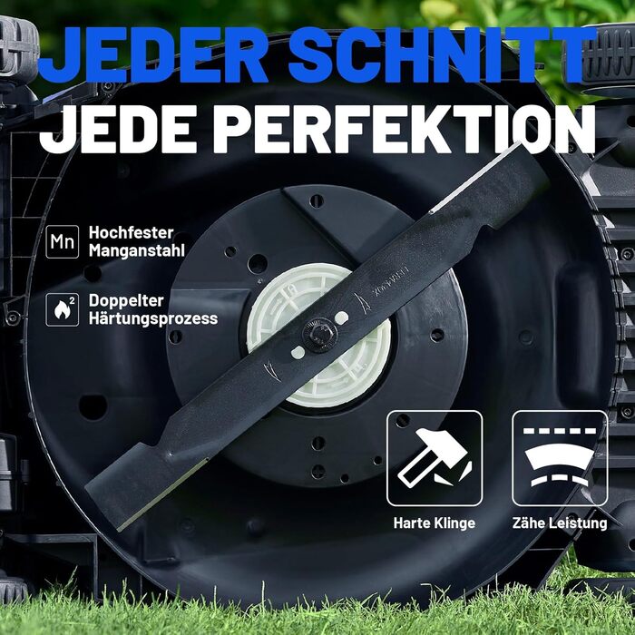 Акумуляторний акумуляторний газонокосарка Litheli Easysurge 43 см, 40V, самохідна, безщітковий двигун, до 500 м², 50 л, 25-75 мм, 2 x 4.0 Ah