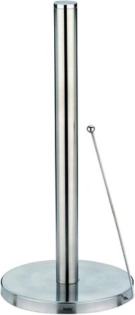 Автоматична сміттєва корзина WESCO 30DT з ручкою-важелем, 1 ємність, 16 л, пофарбована в сріблястий колір (комплект з тримачем для кухонних рулонів)