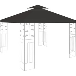 Заміна даху альтанки Ansobea 3x3 м, дах альтанки водонепроникний шатро змінна кришка подвійний захисний чохол для даху Захист від ультрафіолету Покриття для альтанки Marquee Canopy сірий
