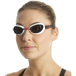 Плавальні окуляри Speedo унісекс для плавання Aquapure, Один розмір підходить всім в США, червоний / дим