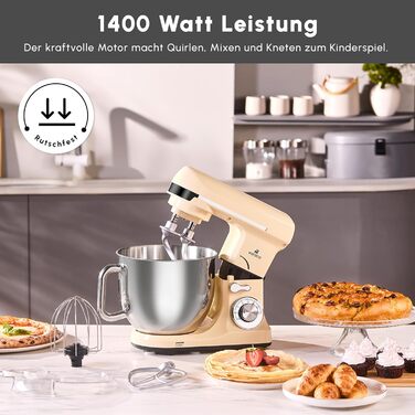 Міксер Karaca Blendburst Stand Mixer Iconic Beige, 1400W, 5.7л