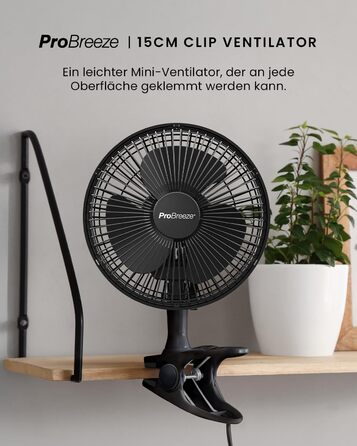 Вентилятор Pro Breeze AirFlo Standventilator 109 см з пультом та LED-дисплеєм – 2 режими, осциляція, 29 дБ, регулювання висоти, енергоефективний для спальні, офісу та дому (Чорний)