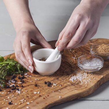 Традиційний ступка та товкачок Bartleet & Sons 1750 T193, порцеляна, для трав та спецій, білий (7см)