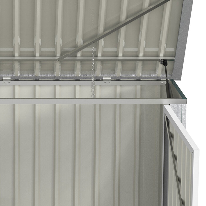 Ящик для сміттєвих баків Outsunny – міцна сталева коробка для зберігання та захисту двох сміттєвих баків. Розміри: 178,5 x 104,5 x 128,5/113 см. Забезпечує надійне зберігання та захист від несанкціонованого доступу завдяки замку. Колір: зелений.