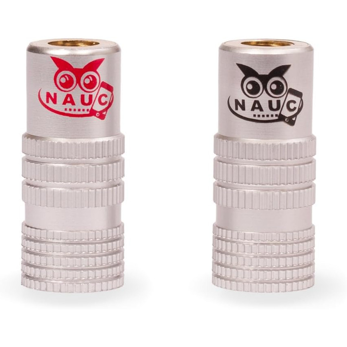 Штекер NAUC High End Banana Plug 32 шт. (16 пар) для кабелів до 6 мм, 24K позолочений, паяний/гвинтовий, чорний/червоний