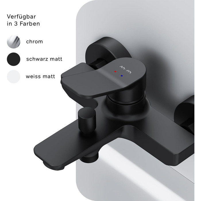 Змішувач для ванни X-Joy X-Joy FXA10022 чорний матовий з виливом, одноручний | Змішувач для ванни та душу