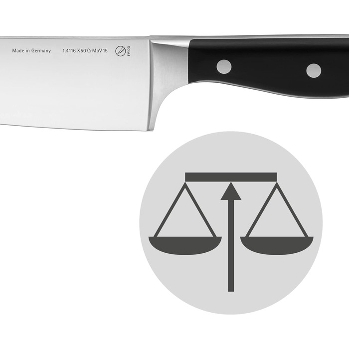 Набір ножів WMF Spitzenklasse Plus 6 предметів з бруском, Made in Germany, кухоні стрічка, FlexTec, Performance Cut