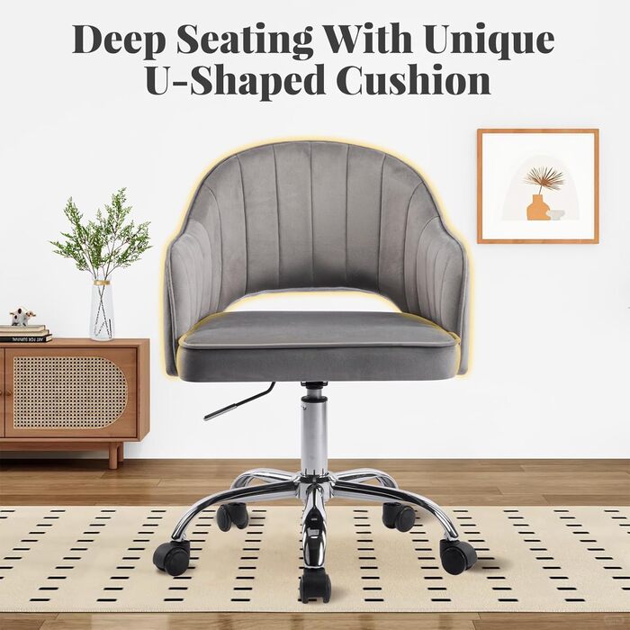 Крісло для офісу Fiximaster Homeoffice: регульоване, з тканини, ергономічне, до 113 кг, сіре