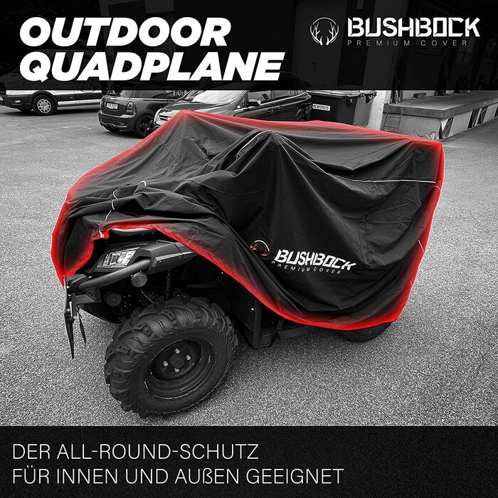 Чохол BUSHBOCK Premium Quad з покриттям з ТПУ-захисний чохол для квадроцикла-надміцний (Чорний, XL) Чорний XL