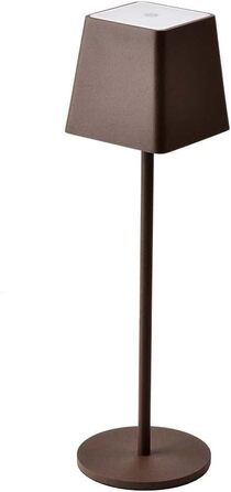 LED настільна лампа V-TAC з бездротовим живленням, сенсорне керування, акумулятор 4400 mAh, тепле світло 3000K, IP54, коричневий колір, для дому та вулиці