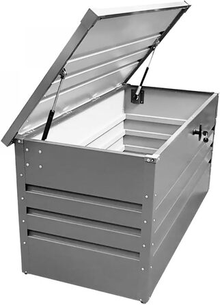 Водонепроникна садова скриня Grindi Morus 400л для подушок, інструментів, зберігання на балкон, терасу, в садок - сіра