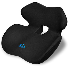 Подушка для сидіння PRIMART з Memory Foam для офісного, автомобільного, ігрового крісла, стільця для обідньої зони, для болю в попереку, куприку та для зняття тиску, підтримка попереку та спини