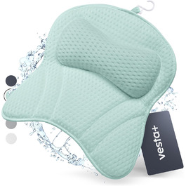Подушка для ванни Vesta+ Badewannenkissen L з присосками, м'ятного кольору, для шиї та підтримки голови