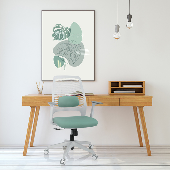 Офісне крісло PARFERIO W з тканини м'ятно-зеленого кольору hjh OFFICE