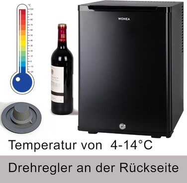 Міні-холодильник 28 літрів: безшумний, з замком, для вина, з підсвіткою, дверцята відкриваються з обох сторін