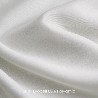 Охолоджуюча постільна білизна KEAYOO з ліоцелла для літа на блискавці Літня постільна білизна наволочка 80x80 (135x200, білий)