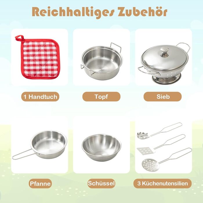 Пісочниця DREAMADE 135x125x20 см з сосни для вулиці: пісочний набір з аксесуарами та лавкою