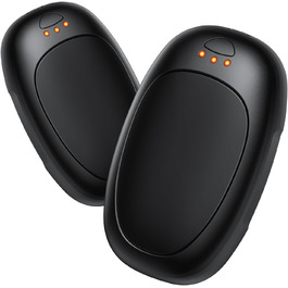 Електричні грілки для рук Jonwall, 2 шт., USB, багаторазові, 3 рівні нагріву, для кемпінгу, полювання, гольфу, чорні