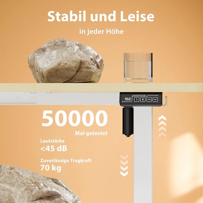 Регульований стіл за висотою з USB-C, електричний стіл з пам'яттю, стоячий стіл, комп'ютерний стіл для офісу, білий Pro, 180 x 80 см