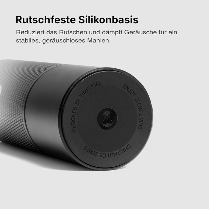 Кавомолка ручна TIMEMORE Chestnut Ganzmetall C5 Pro, чорна: керамічний жолоб, 25г, сталь