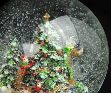 Шар Сніговий Засніжений Ландшафт з Механізмом - Декор Ялинки, 100 мм, 20273