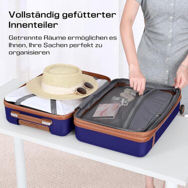 Набір валіз Joyway 5 предметів з ABS пластику, розширюваний, з TSA замком та 4 колесами (Marineblau)