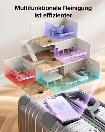 Робот-пилосос OKP L7G 3-в-1 з функцією миття, 6000Pa, LiDAR, 150 хв, WiFi, Alexa, для тварин, килимів, твердих підлог, сірий