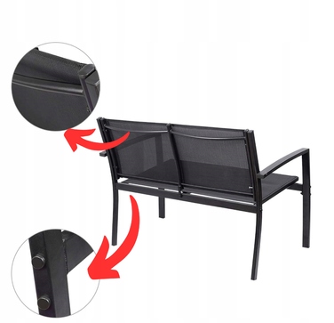 Комплект садових меблів Panama для балкона та тераси: диван на 4 особи та 2 крісла