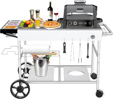 Гриль-возок GFTIME для піци та грилю: сумісний з Koda, Karu, Fyra, Ninja Woodfire, Blackstone, Weber Q. Розміри: 128 x 64 x 78 см.