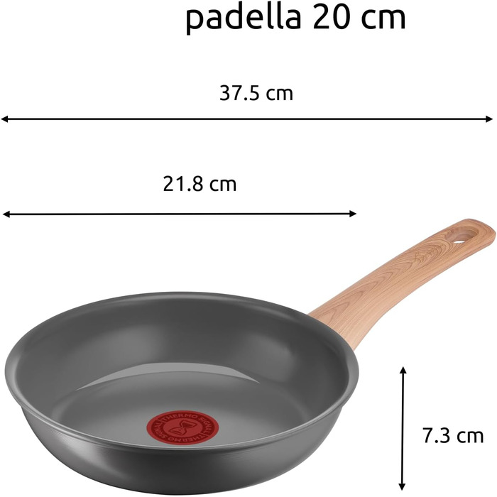 Сковорода Lagostina Vivissima 20 см з керамічним покриттям, з довгою ручкою, для всіх типів плит, включаючи індукційні