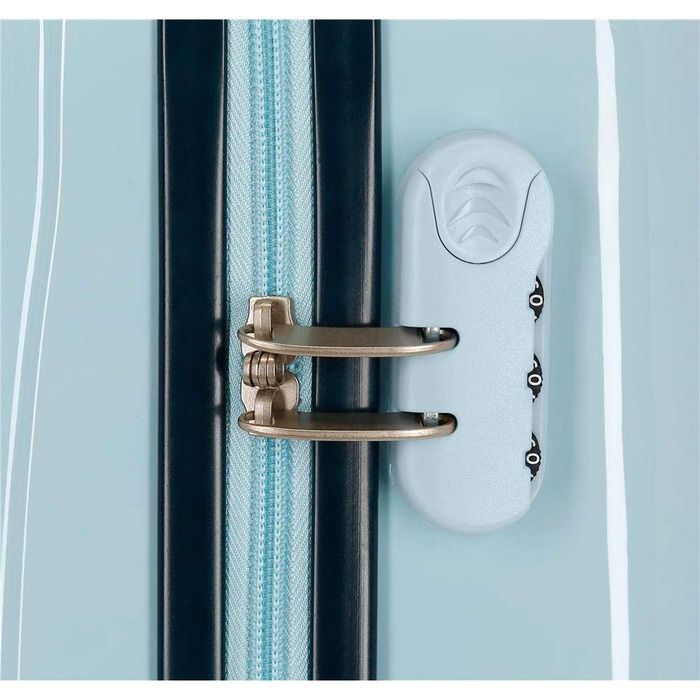 Дитяча сумка Disney Frozen Крижана королева Природа-це диво 50x39x20 смс жорсткий корпус з АБС комбінований замок 34L 2,1 кг 4 колеса Ручна поклажа (Синій, чохол для кабіни Nature)