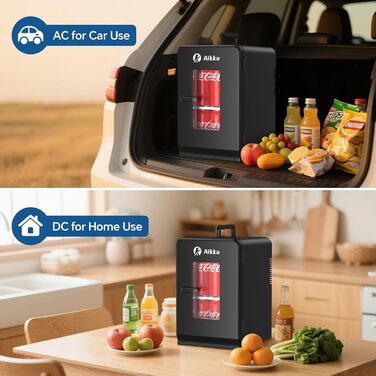 Автомобільний міні-холодильник 2 в 1 з функцією охолодження та підігріву, 15Л, 12V/220V для авто, дому та офісу, чорний