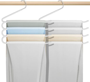 Вішалки Для Штанів, компактні, нековзні, з нержавіючої сталі, компактні, для штанів, джинсів, шарфів, для підвішування (3 шт.), зелені (3 шт. сірого кольору)