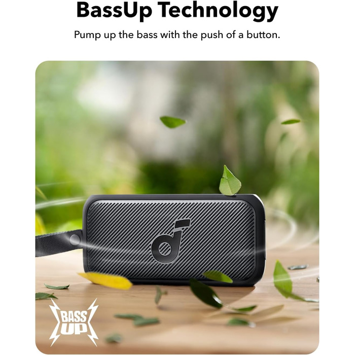 Soundcore Motion 300: Бездроковий портативний Bluetooth-динамік з BassUp, SmartTune, 30W, 13h, IPX7, для дому, саду, кемпінгу та подорожей (Чорний)