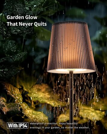 LED настільна лампа LuminexDesigns бездротова з акумулятором 5200mAh, регульована яскравість, IP54 вологостійка, для спальні, офісу, саду, декору, біла (сучасний дизайн, компактна, чорна)