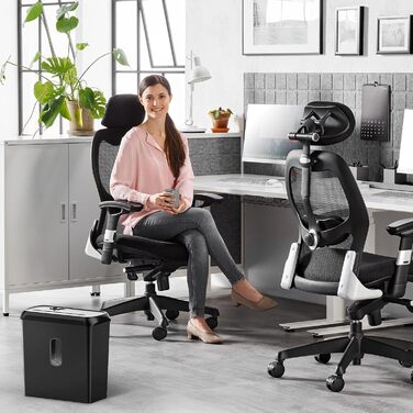 Шредер SINCHEREU 6 листів, перехресний різання, рівень безпеки P4, з кошиком 11л, для документів, кредитних карт, CD, з захистом від перегріву, для дому та офісу