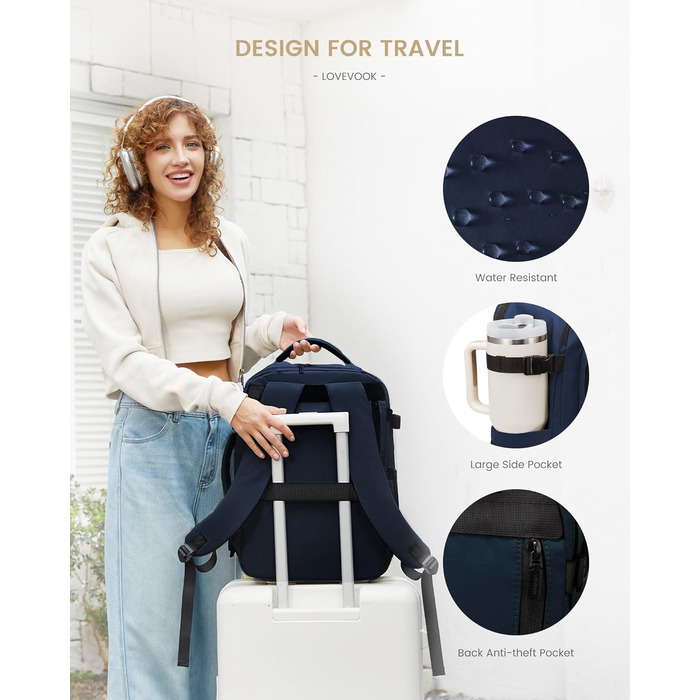 Рюкзак ручної об'єм OVEVOOK: дорожній, 40л, для ноутбука 17