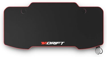 Ігровий стіл DRIFT GAMING з карбоновою поверхнею, великим килимком, підставками для чашок та навушників, регульованими ніжками, чорний (DRDZ200)