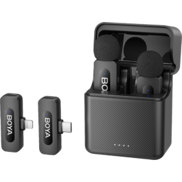 Бездротовий петличний мікрофон BOYA BY-V3 combo Type-C/Lightning Black