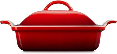 Каструля Le Creuset Heritage з кришкою, квадратна, 22.9 см, біла (колір вишня)
