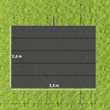 Замінні тенти для павільйонів 4x3 м, з дренажними отворами, розміром 3,50 x 2,6 м, темно-сірого кольору