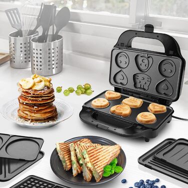 Sandwichmaker ETA Sorento Plus 6-в-1: Вафельниця, гриль, сендвічниця, антипригарне покриття, 900 Вт