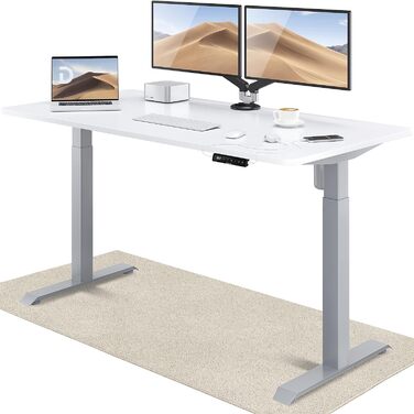 Електричний стіл Desktronic 160x80 см - стійкий, регульований по висоті стіл з сенсорним екраном і роз'ємами для зарядки