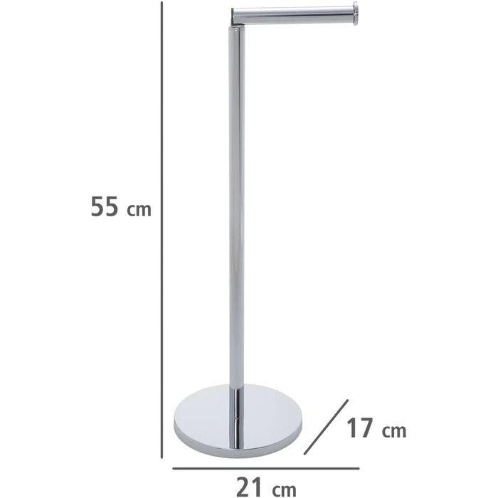 Тримач для туалетного рулону WENKO з тримачем для запасного рулону, нержавіюча сталь, 255x17см